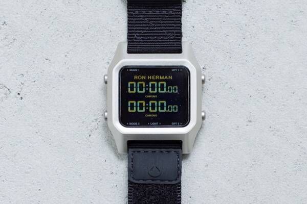 ニクソン×RHC ロンハーマンの新作腕時計、シルバーの超薄型ケース&amp;カスタマイズ可能な液晶画面