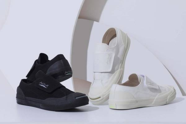 コンバースのスニーカー「ジャックパーセル」“近未来的なプロテクター”をイメージしたワンベルト仕様