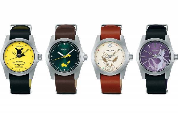 セイコー＆ポケモンの限定腕時計、ピカチュウを配したダイヤル＆ピカチュウしっぽの秒針