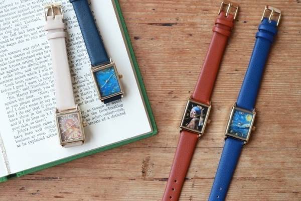 アート鑑賞気分が楽しめる「絵画ウォッチ」モネ・ミュシャ・ゴッホ・フェルメールの名作が腕時計に