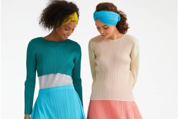 プリーツ プリーズ イッセイ ミヤケから"ピクニックシート"着想のスカート&チュニック