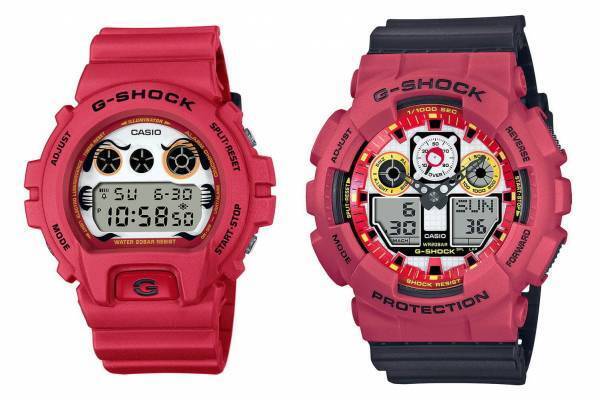 G-SHOCKから達磨モチーフの赤い新作モデル、達磨はブラックアイパッチがデザイン