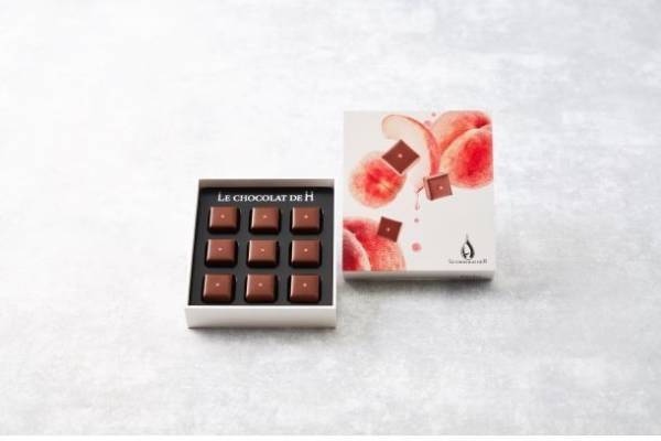 ル ショコラ ドゥ アッシュ2021バレンタイン、苺や桃の“シズル感”を表現したボンボンショコラ