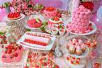 ピンク×アートの苺スイーツビュッフェが大阪で、“彫刻”ショートケーキやピンクモンブランなど