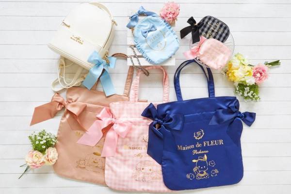 メゾン ド フルール、サンリオ「マイメロディ」「ポムポムプリン」の“おめかしティータイム”バッグ