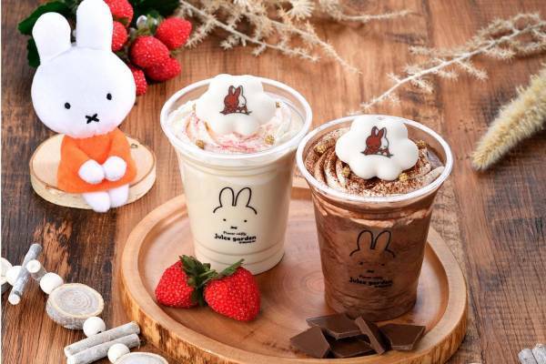 ミッフィーモチーフの「フラワーミッフィー ジュース ガーデン」“雲”が浮かぶ冬の新作ドリンク発売