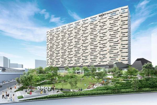 新今宮駅前「OMO7大阪 by 星野リゾート」約440室の客室＆芝生広場、日帰り利用OKカフェも