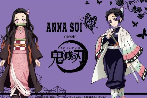 アナ スイ「鬼滅の刃」初コラボ、“禰豆子”イメージのバッグや“胡蝶姉妹”の蝶ネックレスなど