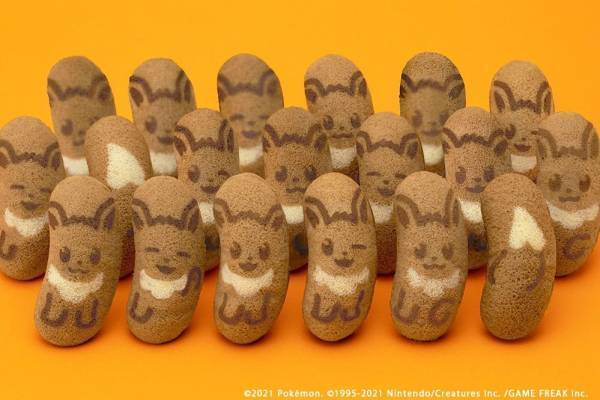 「イーブイ東京ばな奈」イーブイ模様の“キャラメルモフアート味”、ポケモン東京ばな奈第2弾