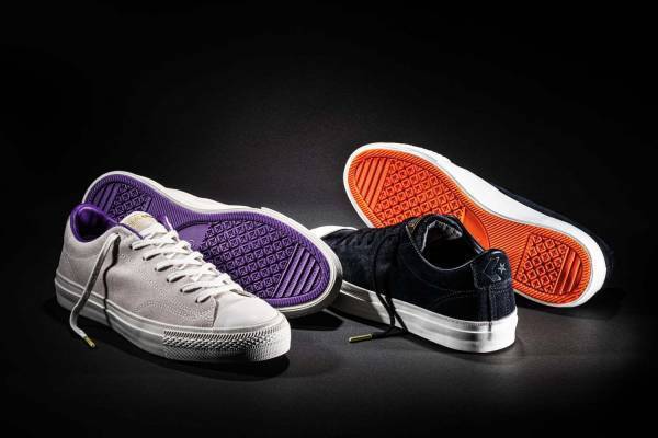 コンバース スケートボーディング新作スニーカー、スエードアッパー×鮮やかアウトソールの上野伸平モデル