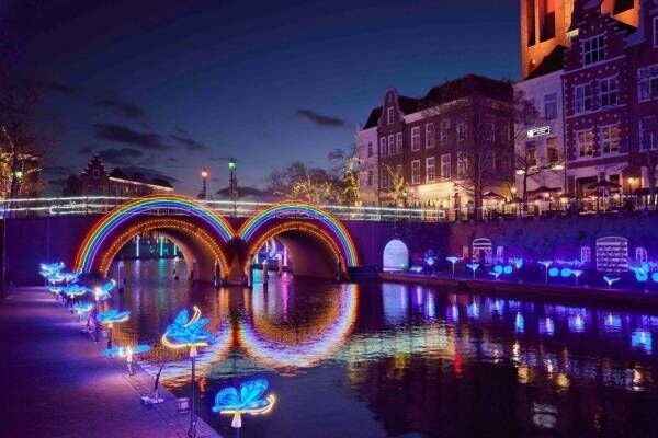 ハウステンボス、幻想的な光のアートで運河を彩る「カナルアートフェスティバル」1,300万球イルミも