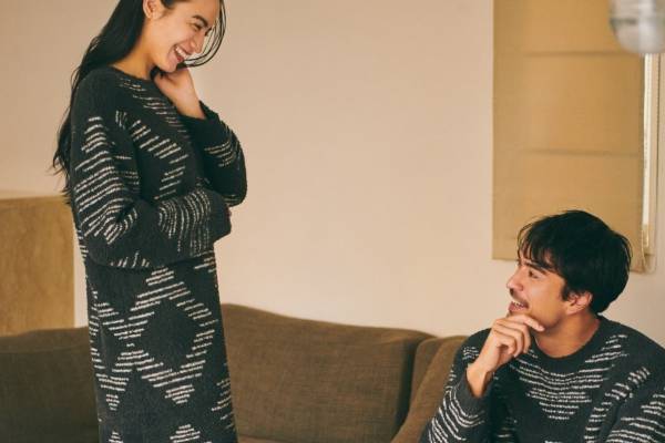 ジェラート ピケ×ジョエル・ロブションのコラボルームウェア、モードな“黒”のペアニットなど