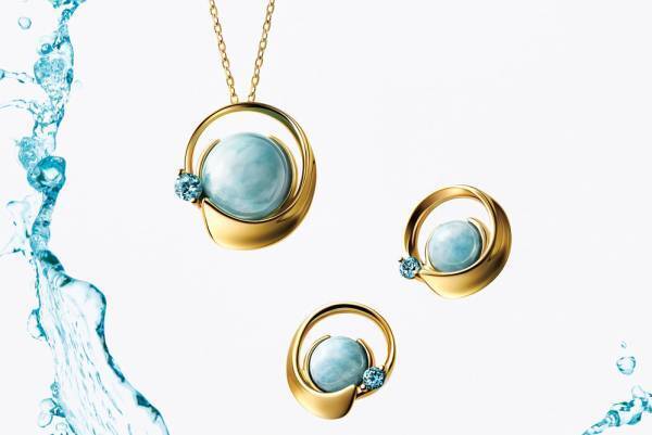 スタージュエリー"海"着想の新作ジュエリー、パワーストーン輝くお守りネックレスやピアス