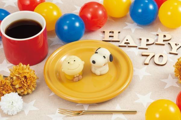 「ピーナッツ」スヌーピー＆チャーリー・ブラウンの和菓子「食べマス」チョコ＆カスタード味