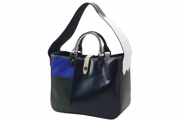 ポーター“パッチワーク”仕様の2WAYレザートートバッグ、ヴィヴィッドカラーのクレイジーパターン