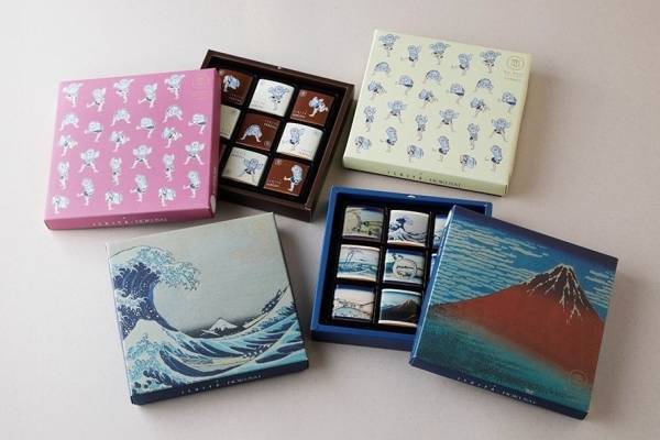 「白い恋人」のチョコをアレンジ、葛飾北斎デザインの石屋製菓『恋するチョコレート」