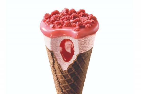 グリコ「ジャイアントコーン」大人シリーズ、ルビーチョコレート×ベリーヨーグルト風味アイスの新作