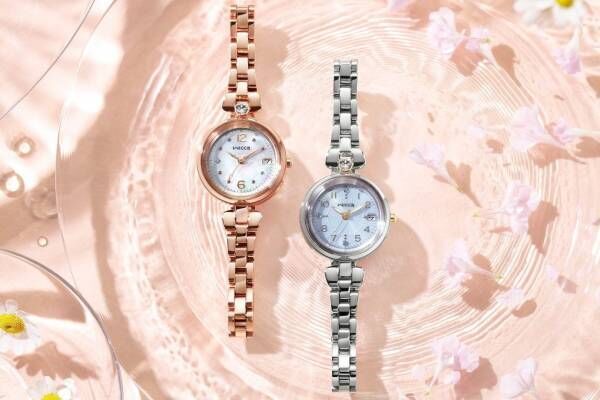 ウィッカの新作腕時計“雨上がり”着想の淡い水色文字板、輝くスワロフスキー・クリスタルを配して