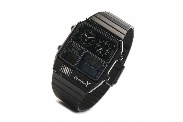 グラウンド ワイ初の腕時計、オールブラック＆シリアル刻印 - シチズンとコラボ