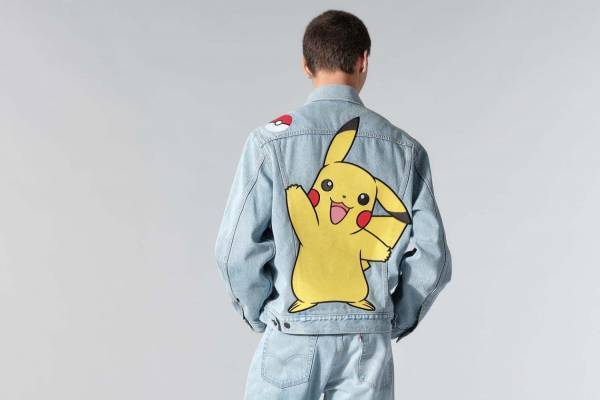 リーバイス × ポケモン、“ピカチュウ”パッチ＆カントー地方の森プリントのジャケットやジーンズなど