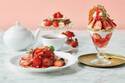 アフタヌーンティー・ティールーム“苺づくし”の限定スイーツ、あまおうパフェ＆もちもちミルクレープ