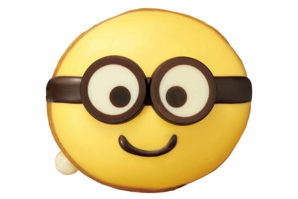 クリスピー・クリーム・ドーナツ×ミニオン、ボブとティムの顔を描いたバナナ＆キャラメルドーナツ