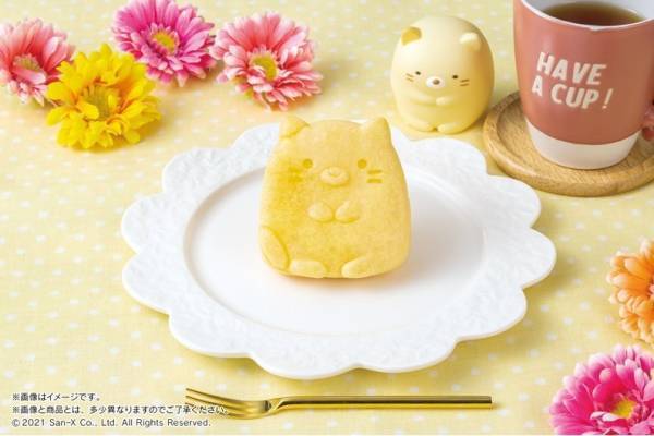 すみっコぐらし“ねこ”のスイーツ、カスタードクリームたっぷりの「もちもちすみっコぐらし焼き」