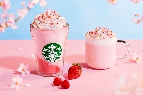 スターバックスの新作フラペチーノは“ふわりと咲く桜”をイメージ、ベリーのパンナコッタでデザート感UP