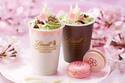 リンツ限定“さくら咲く”チョコレートドリンク、ホワイトチョコ×チェリーに桜の花びらチョコ