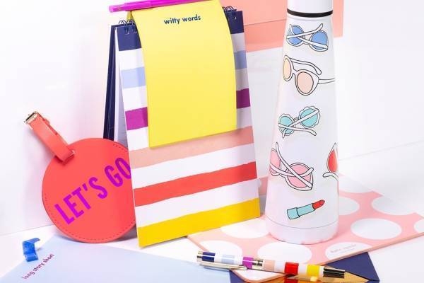 ケイト・スペード ニューヨークの新作ステーショナリー、ポルカドットのペンケースやカラフルなペンなど