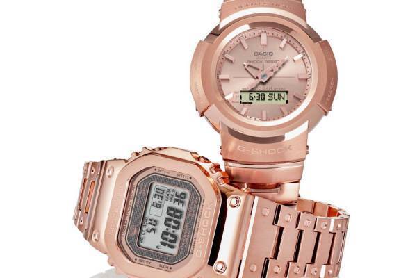 G-SHOCK“ローズゴールド”のフルメタル腕時計、“金属の塊”から削りだしたような質感に