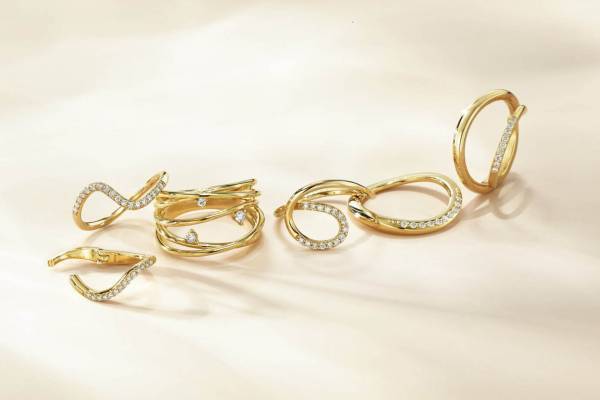 4℃“水”モチーフのジュエリー新作、波紋やしずく着想のネックレスなど