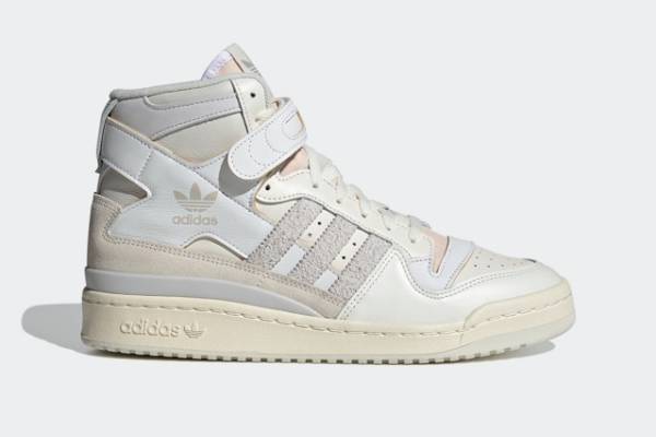 アディダス オリジナルスのスニーカー「フォーラム84」新色、クリーム×グレーのレザーアッパー