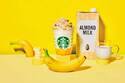 スターバックス「バナナンアーモンドミルク フラペチーノ」初の“アーモンドミルクホイップ”トッピング