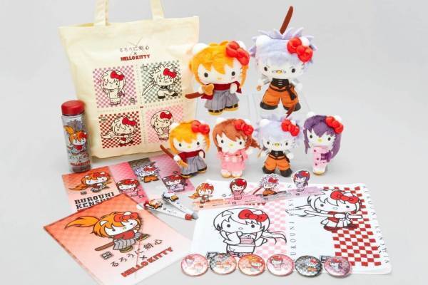 「るろうに剣心×ハローキティ」グッズやスイーツパラダイスコラボカフェ、ハローキティが剣心＆縁に変身