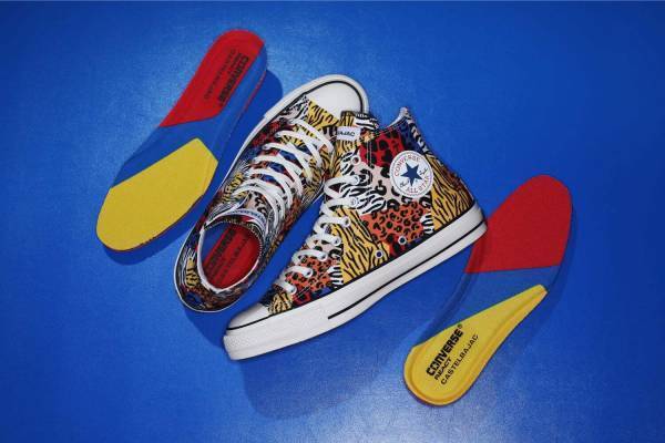 コンバースのスニーカー「オールスター」アニマル柄をマルチカラーで、カステルバジャックとコラボ