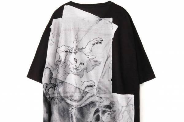 Ground Y幕末の絵師・河鍋暁斎「鳥獣戯画」Tシャツやフーディー、猫又と狸など