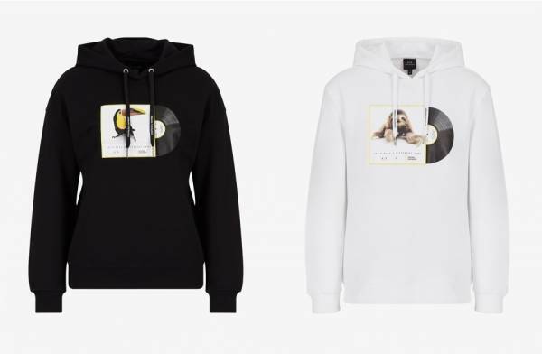 A|Xアルマーニ エクスチェンジ“絶滅危惧”動物のフーディ、ナショナル ジオグラフィックとコラボ