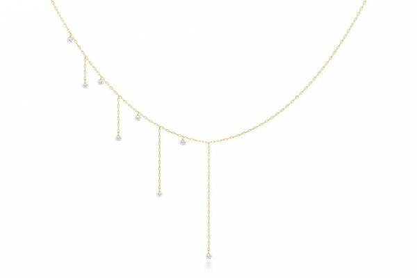 アーカーの新作ジュエリー“揺れるチェーン”にダイヤ＆ゴールドをセットしたネックレスやピアス