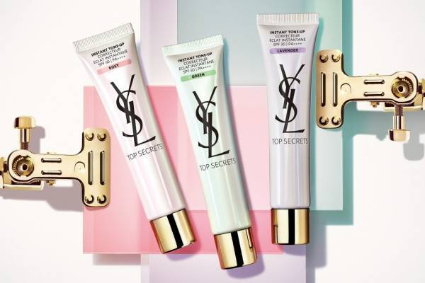 イヴ・サンローラン21年夏“偏光パール”輝くトーンアップ下地、血色感ローズや透明感ラベンダー