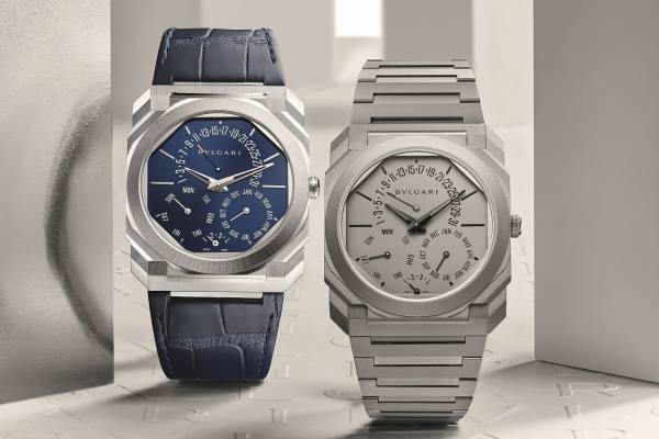 ブルガリ“世界最薄”新作腕時計「オクト フィニッシモ パーペチュアル カレンダー」チタン＆プラチナ製