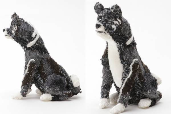 ディスコード ヨウジヤマモト×レディメイド“山本耀司の愛犬”スカルプチャー、ツイードで仕立てた1点物