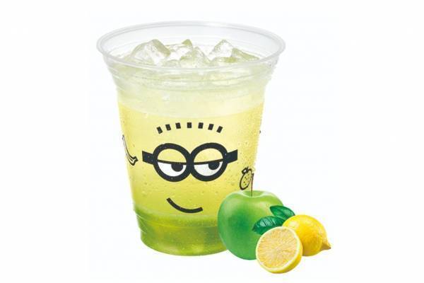 クリスピー・クリーム・ドーナツ × ミニオンのジェリー入り炭酸ドリンク、トム＆スチュワートのカップで