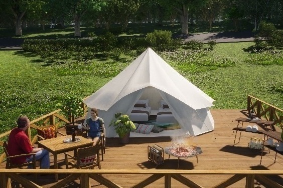 「マウナヴィレッジ」“ハワイの山遊び”をイメージしたスパリゾートハワイアンズ新グランピング施設