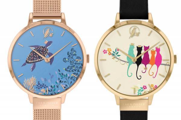 サラミラーロンドンの新作腕時計、海のいきもの＆仲良し猫をデザイン