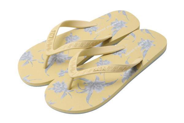 ビューティフルピープル×ハイアンのビーチサンダル、洋ランのアロハ柄ソールで