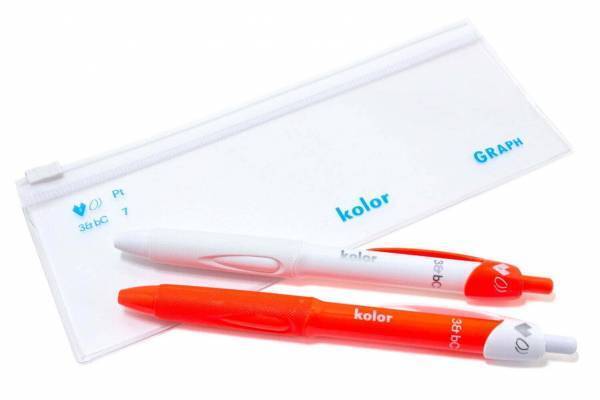 カラー初の文房具“蛍光オレンジ×ブランドロゴ”の高機能ボールペン、北川一成とコラボ