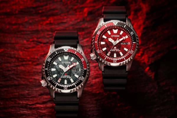 シチズン プロマスター × ゴジラの腕時計“ゴツゴツ”回転ベゼル＆グラフィック入り文字盤