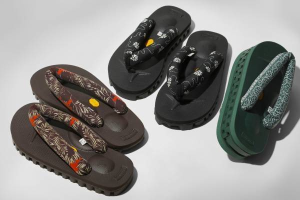 ニードルズ×スイコックの“雪駄型”サンダル、草木や花の“和柄”鼻緒＆波型ヴィブラムソール