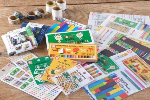 サクラクレパス「クレパス」「クーピーペンシル」モチーフの雑貨、マスキングテープやエコバッグ